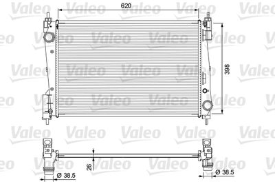Radiator, engine cooling VALEO 701717