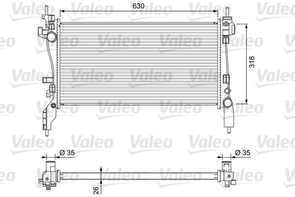 VALEO 701718 Radiator, engine cooling