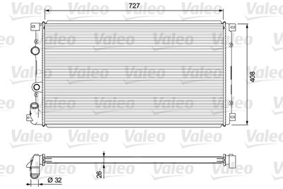 Radiator, engine cooling VALEO 701725