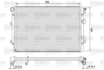 Radiator, engine cooling VALEO 701728