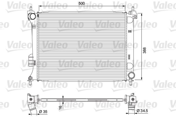 VALEO 701729 Radiator, engine cooling