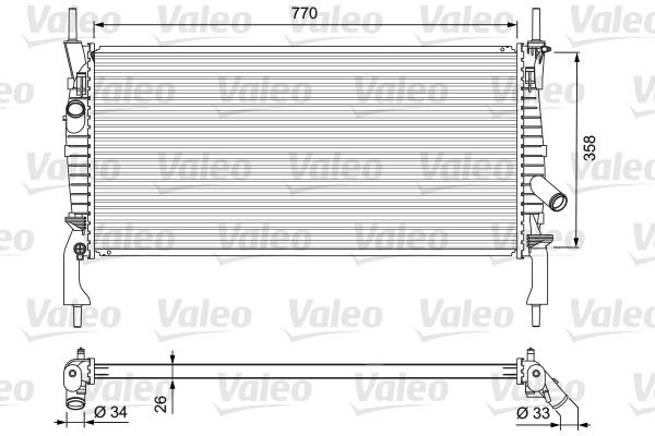 VALEO 701731 Radiator, engine cooling