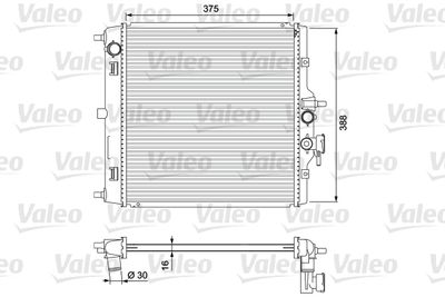 Radiator, engine cooling VALEO 701732