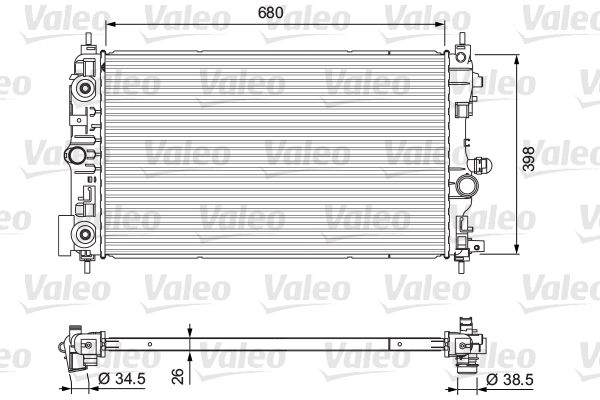 VALEO 701733 Radiator, engine cooling
