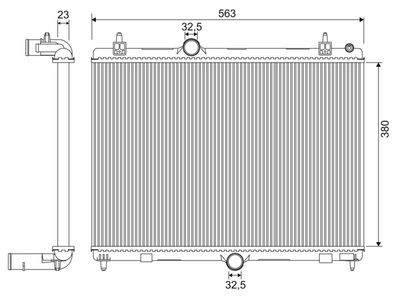 Radiator, engine cooling VALEO 701957