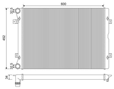 Radiator, engine cooling VALEO 701971