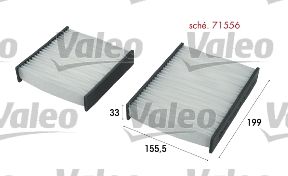 VALEO 715556 Filter, cabin air