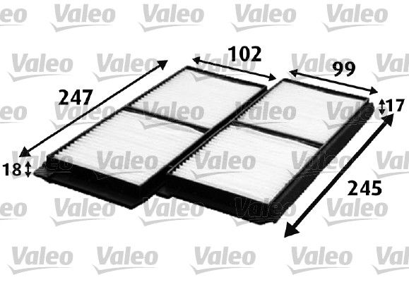 VALEO 715642 Filter, cabin air