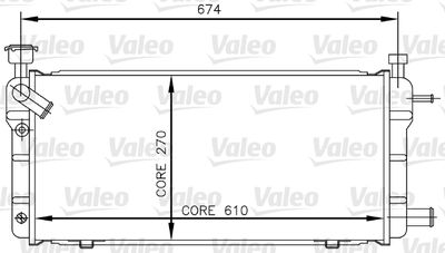 Radiator, engine cooling VALEO 730018