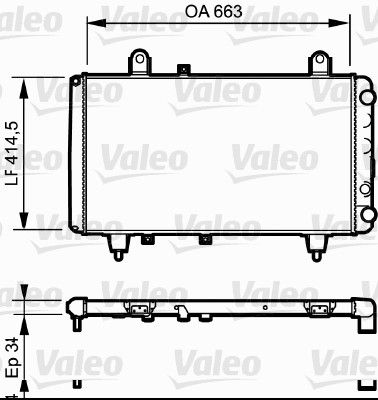 Radiator, engine cooling VALEO 730040