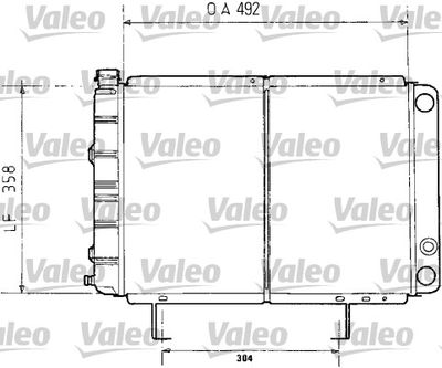 Radiator, engine cooling VALEO 730071