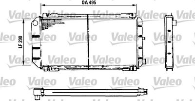 Radiator, engine cooling VALEO 730116