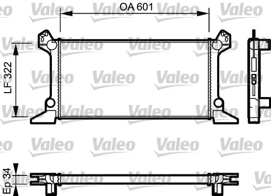 VALEO 730124 Radiator, engine cooling
