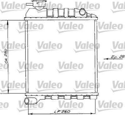 Radiator, engine cooling VALEO 730172