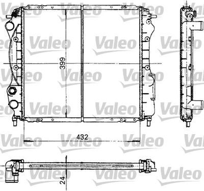 Radiator, engine cooling VALEO 730181
