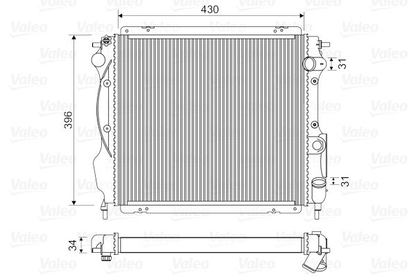 VALEO 730182 Radiator, engine cooling