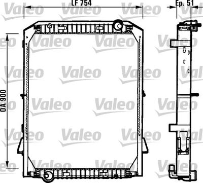 Radiator, engine cooling VALEO 730259