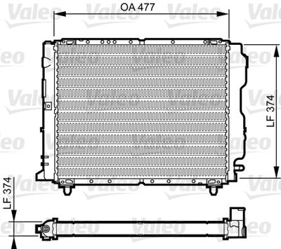 Radiator, engine cooling VALEO 730319