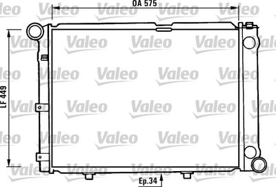 Radiator, engine cooling VALEO 730344