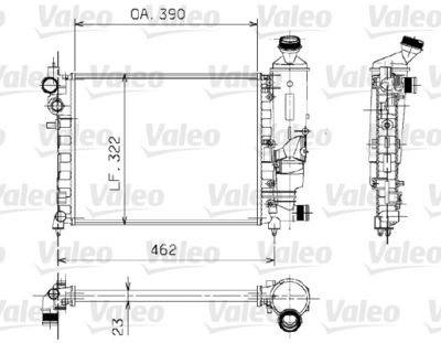 Radiator, engine cooling VALEO 730372