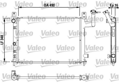 Radiator, engine cooling VALEO 730404