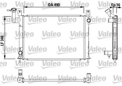 Radiator, engine cooling VALEO 730406