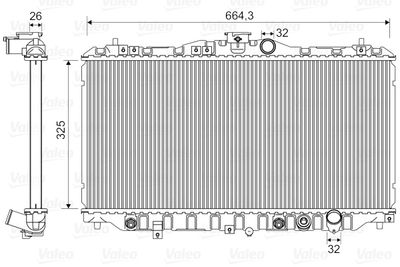 Radiator, engine cooling VALEO 730429