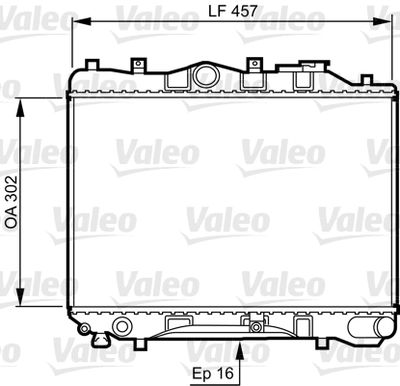 Radiator, engine cooling VALEO 730436