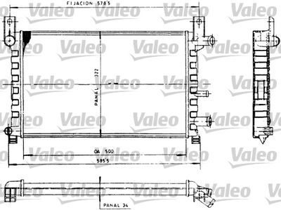 Radiator, engine cooling VALEO 730483