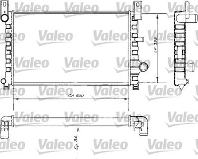 Radiator, engine cooling VALEO 730484