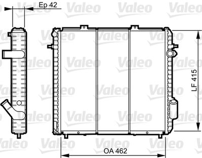 Radiator, engine cooling VALEO 730502