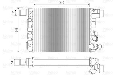 Radiator, engine cooling VALEO 730519