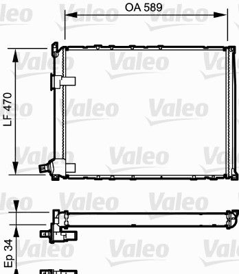 Radiator, engine cooling VALEO 730548