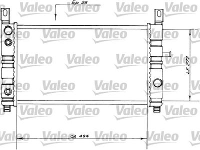 Radiator, engine cooling VALEO 730559