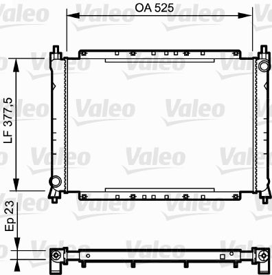 Radiator, engine cooling VALEO 730565