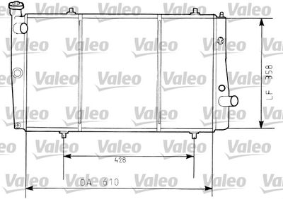 Radiator, engine cooling VALEO 730634