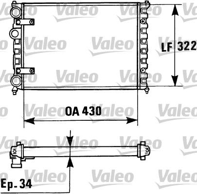 VALEO 730946 Radiator, engine cooling