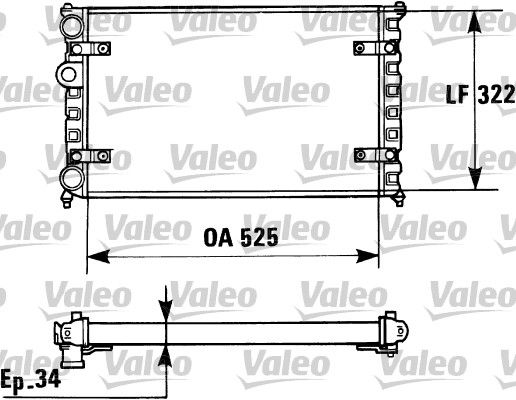 VALEO 730947 Radiator, engine cooling