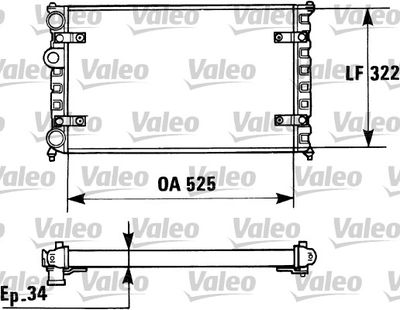 Radiator, engine cooling VALEO 730947