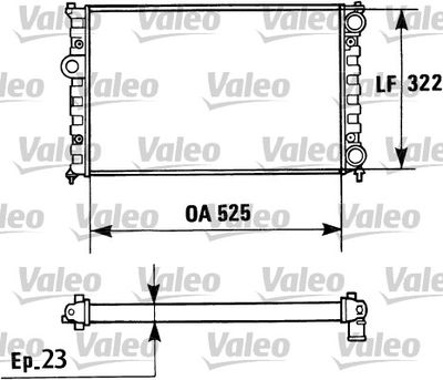 Radiator, engine cooling VALEO 730948