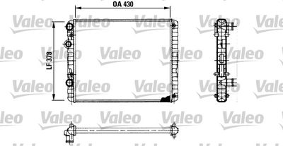Radiator, engine cooling VALEO 730956