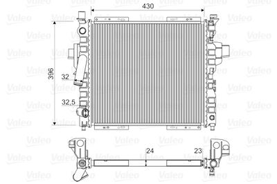 Radiator, engine cooling VALEO 730969