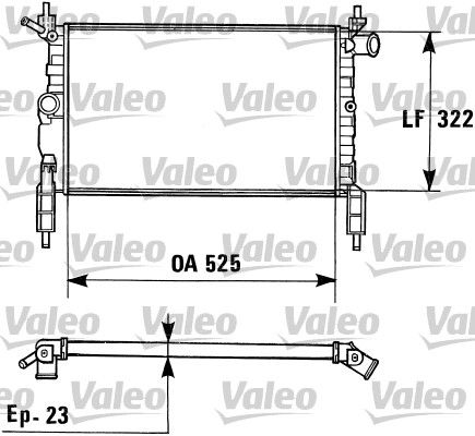VALEO 730975 Radiator, engine cooling