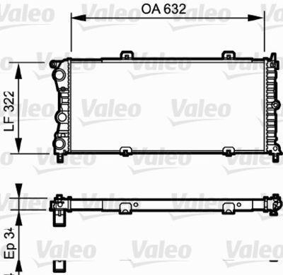Radiator, engine cooling VALEO 730981