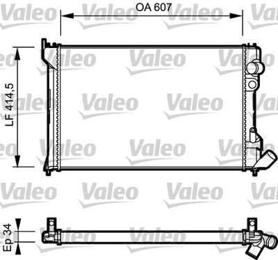 Radiator, engine cooling VALEO 730982