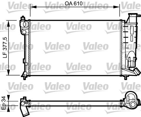 VALEO 730983 Radiator, engine cooling
