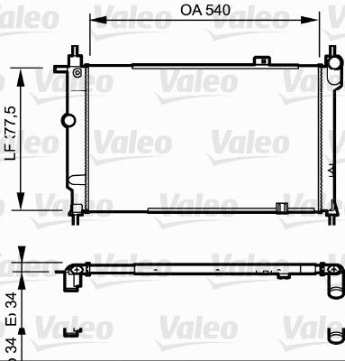 Radiator, engine cooling VALEO 730993