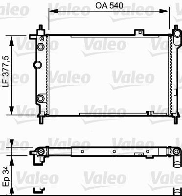 Radiator, engine cooling VALEO 730994