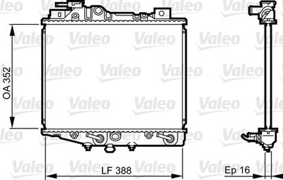 Radiator, engine cooling VALEO 731019