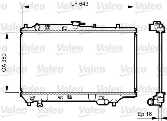 VALEO 731072 Radiator, engine cooling